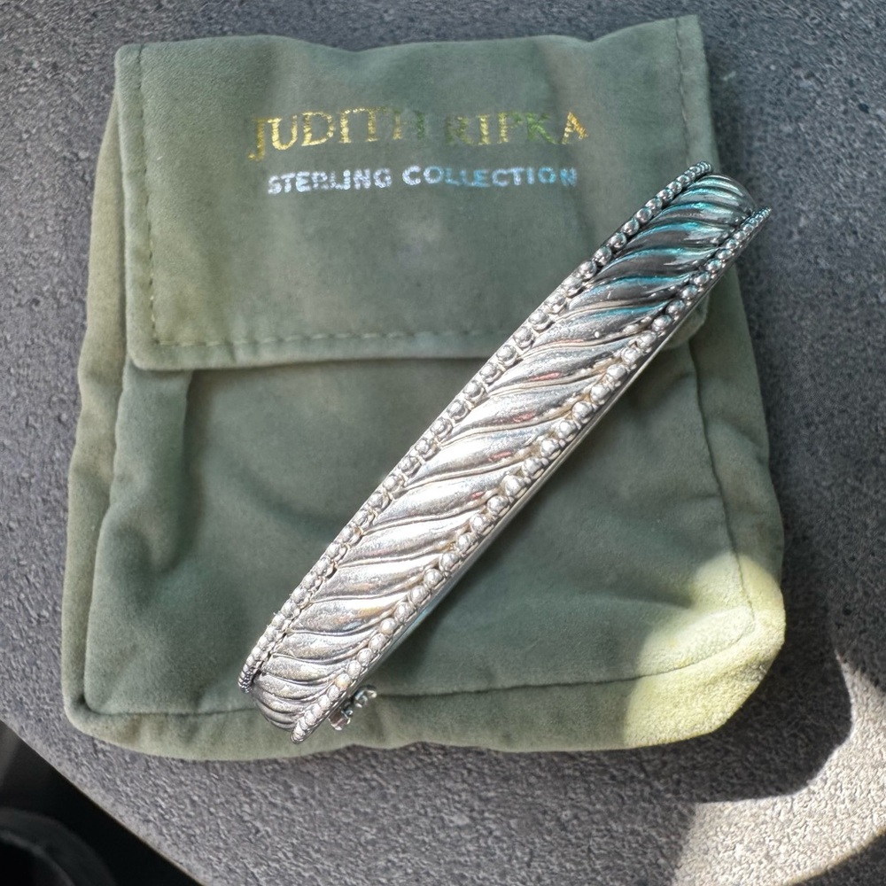 Judith Ripka Twisted Silver Bracelet - Picture 14 of 16
